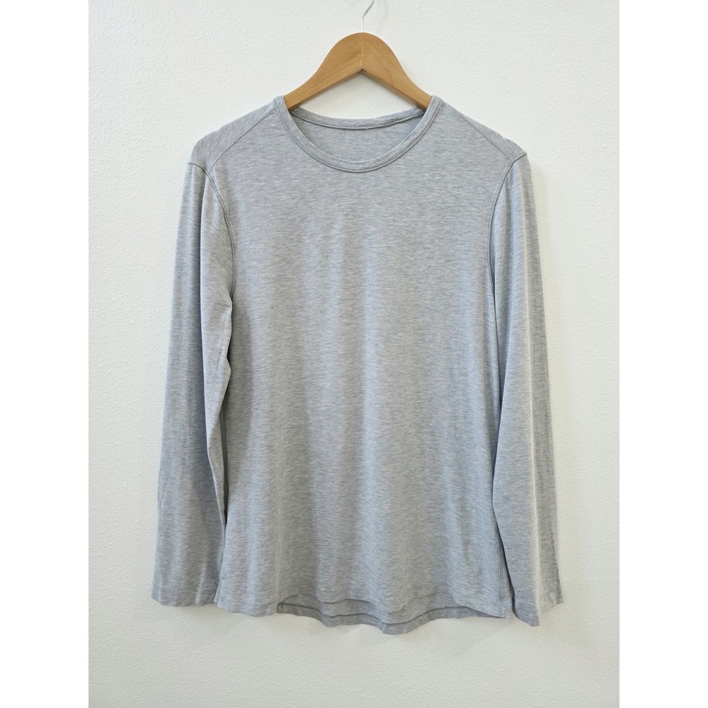 Lululemon 5 Year Basic Long Sleeve Shirt Men's Size Small Gray Stretch Casual